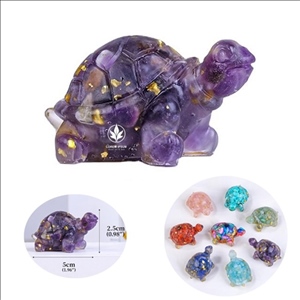 Crystal Carved Craft Sea Turtle Mini Carvings Gemstone Turtle Animal Carving Crystal Ornaments